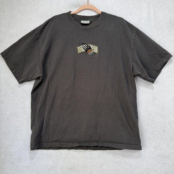 Teddy Fresh Shirt Mens 2XL Black Charcoal Embroidered Chest Logo 100% Cotton Tee - Picture 1 of 7